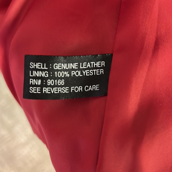 Garfield and Marks Red Leather Jacket - Picture 7 of 7